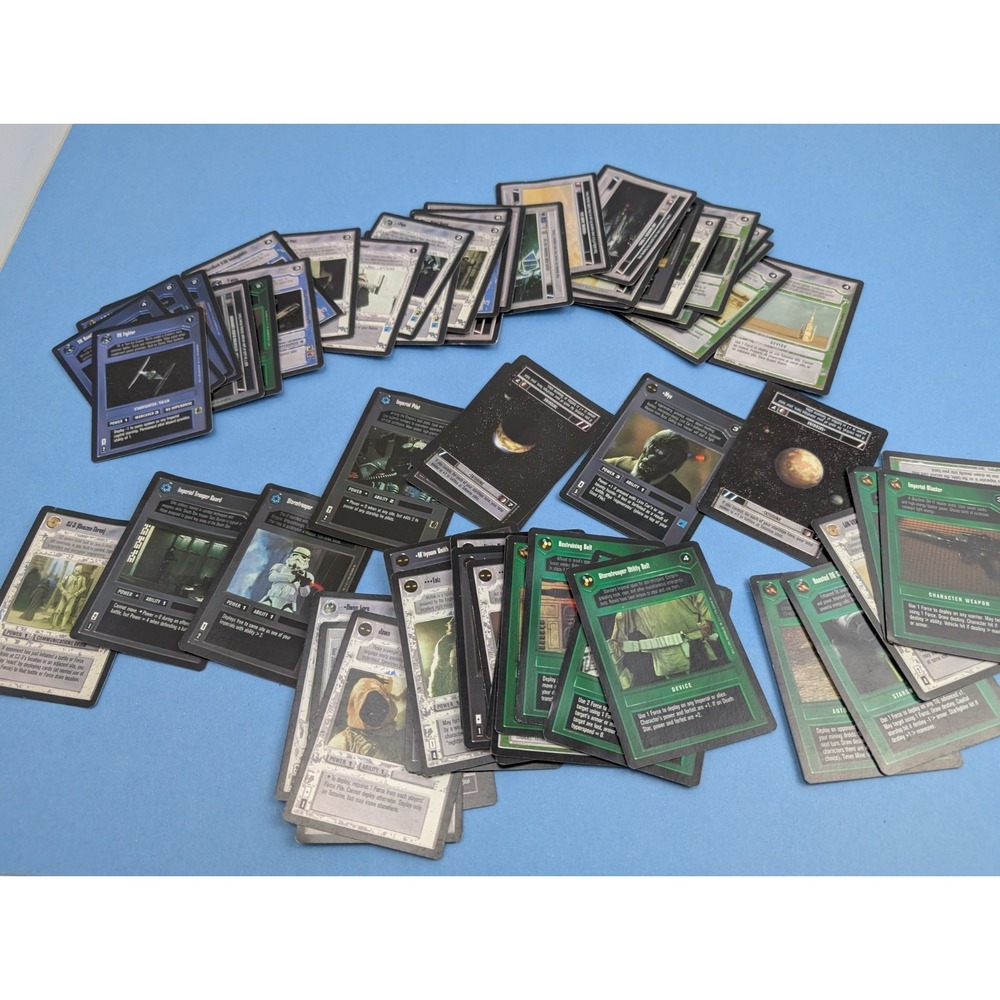 Lot of 65 1995 Star Wars Decipher CCG Trading Cards Vintage TCG Mixed Lot